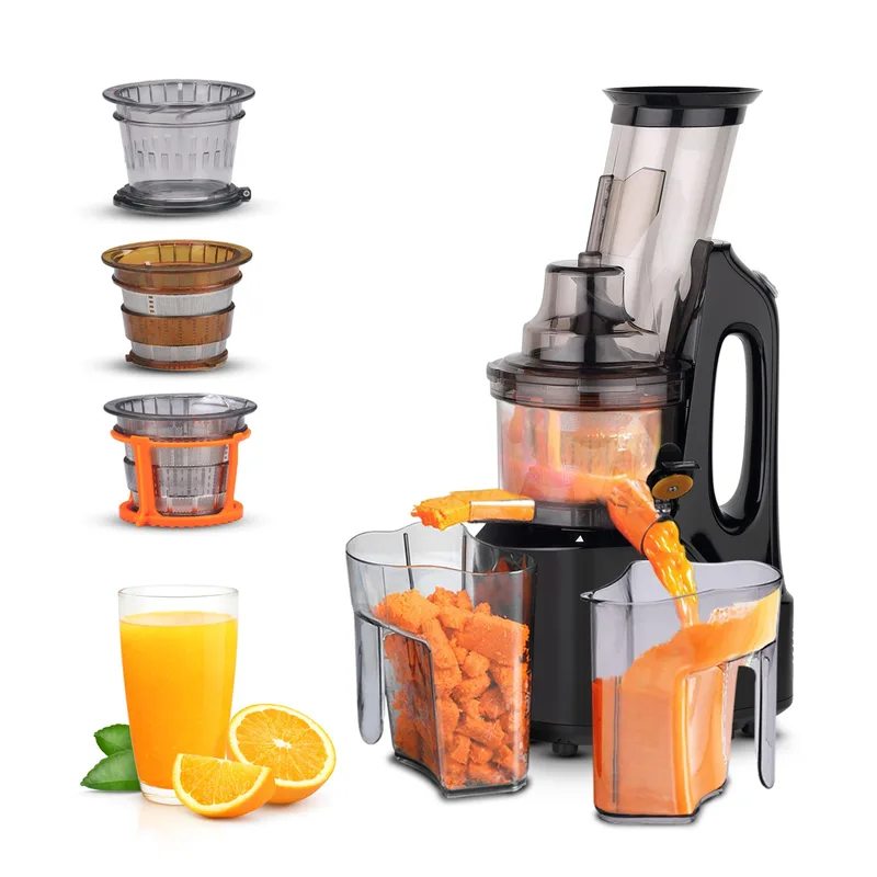 AGARO Royal Cold Press Juicer for Home, Professional Slow Juicer Machine, 240 Watts Powerful Motor, 120 Minutes Long Usage, 3 Strainers, All-in-1 - Fruit, Vegetable Juice & Nut Milks, Black — 60% off on Amazon.in