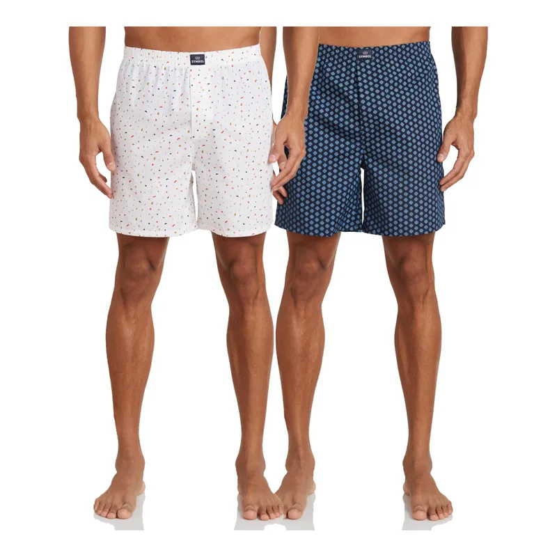 Amazon Brand - Symbol Men's Cotton Printed Boxer Shorts (Combo Pack of 2) Casual — 82% off on Amazon.in