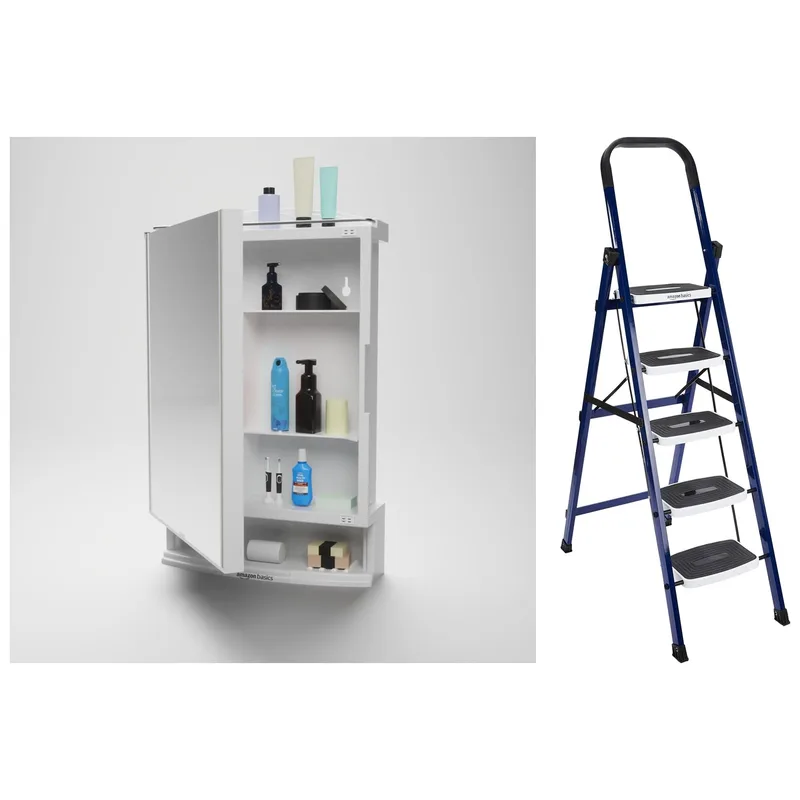 AmazonBasics Super Clamber - Non-Trip and Flat-Foldable Step Ladder, with Anti-Skid Steps, 5 Steps — 68% off on Amazon.in