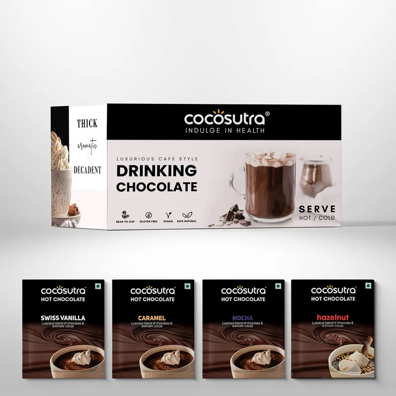 [Apply 50% Coupon] Cocosutra Drinking Chocolate Mix | 4 Flavors | 400 g — 79% off on Amazon.in