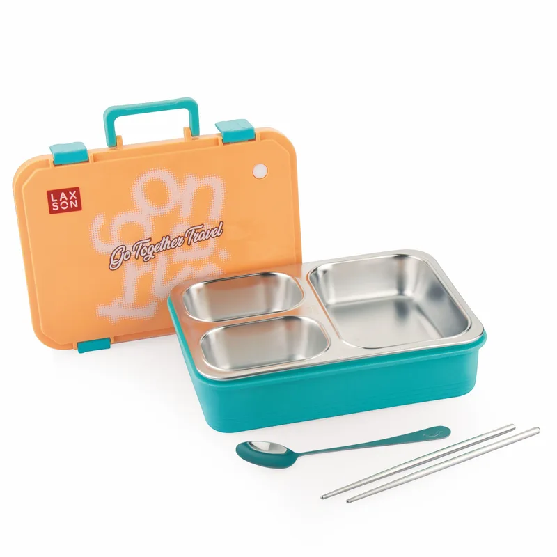 ATTRO Fun Bite Stainless Steel Lunch Box – 3 Compartment Bento Tiffin — 73% off on Amazon.in