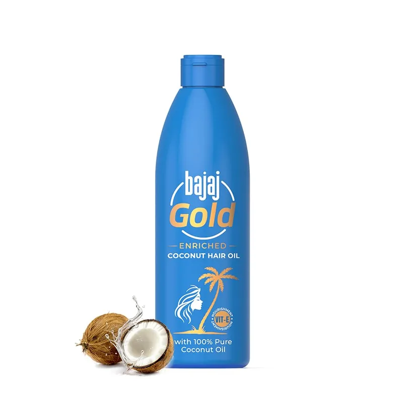 Bajaj Gold Coconut Hair Oil, Enriched With Vitamin E, 500ml — 59% off on Amazon.in