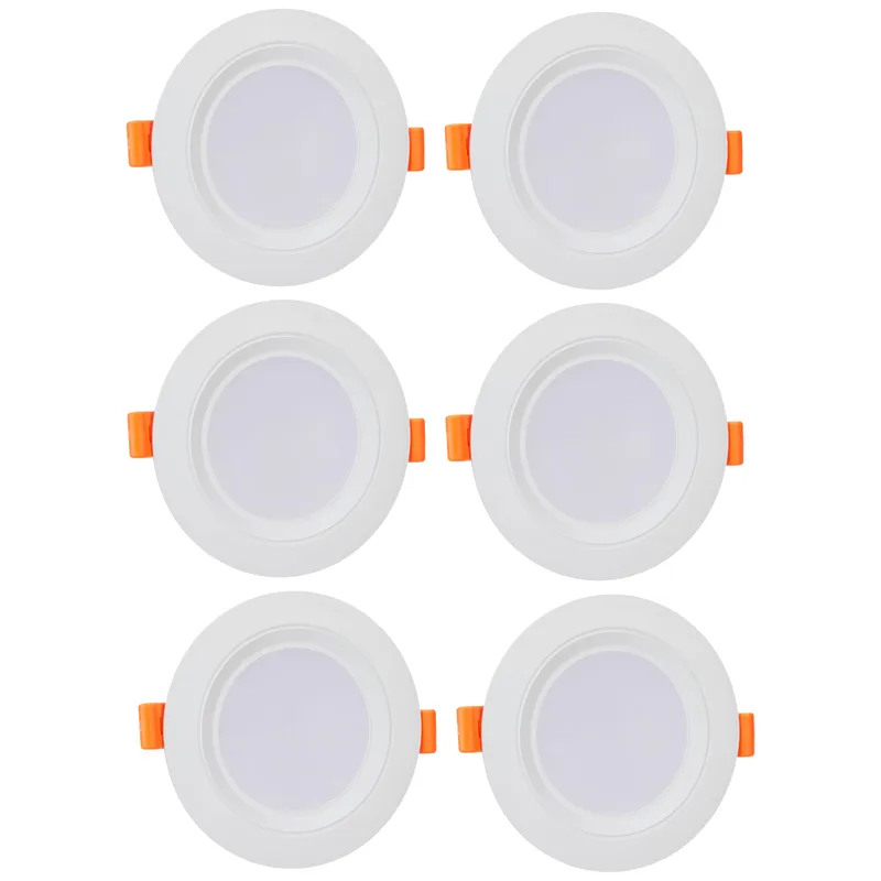 Bajaj Polycarbonate Ivora Compact Downlight 3-in-1 Colour | 5W LED Downlight | (Multi Colour, Pack of 6) — 79% off on Amazon.in