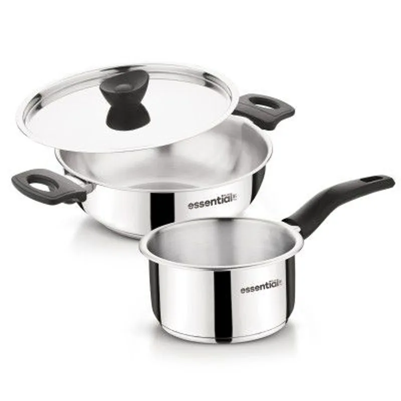 Bergner Essential Plus Stainless Steel 3 Pcs Cookware Set — 61% off on Amazon.in