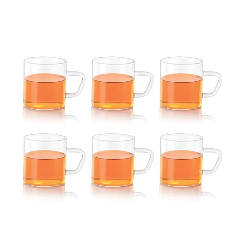Borosil Vision 6 Pcs Tea n Coffee Borosillicate Glass 190 ml Classic Mug Set | Transparent — 65% off on Amazon.in