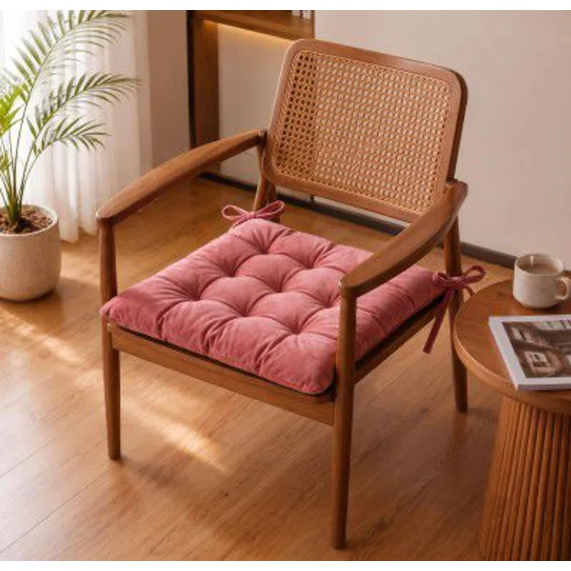 BSB HOME Chair Pad Cushion with Tie Straps, Thick Tufted Seat Cushion,16 x 16 Inches(41 x 41 cm) - Dusty Pink — 81% off on Amazon.in