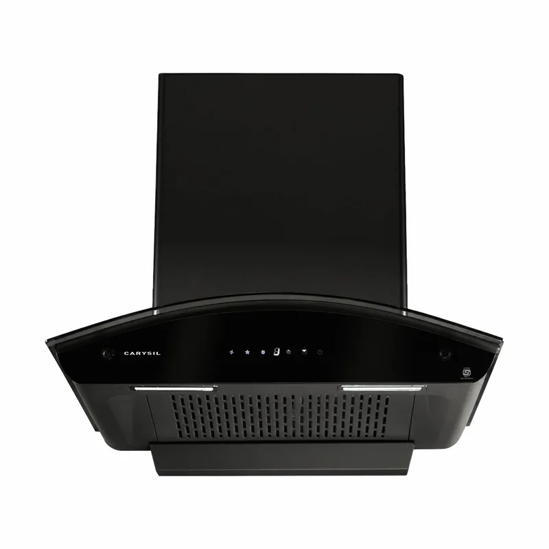 Carysil Curvantis 60 cm Kitchen Chimney, Curved Shape, 1500 m³/hr Suction, Auto-Clean Filterless, 3-Speed Touch & Gesture Control, LED Lamp, 10-Year Warranty - Black — 60% off on Amazon.in