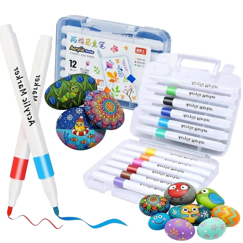 Corslet 12 Shades Acrylic Markers Paint Pens Set — 85% off on Amazon.in