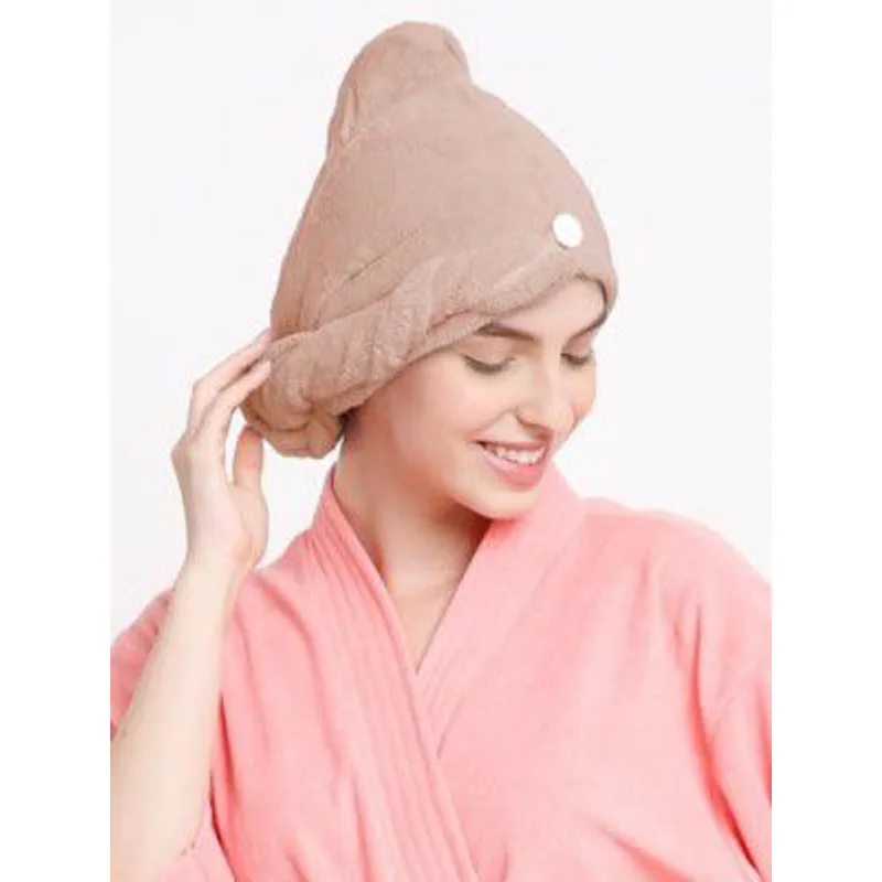 Cortina Microfiber Hair Towel Cap | Pack of 1, Light Brown — 80% off on Amazon.in