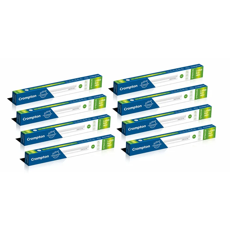 Crompton Laser Ray Smile 1 Feet 5W LED Batten| Energy Efficient Batten for Home | Natural White | Pack of 8 — 80% off on Amazon.in