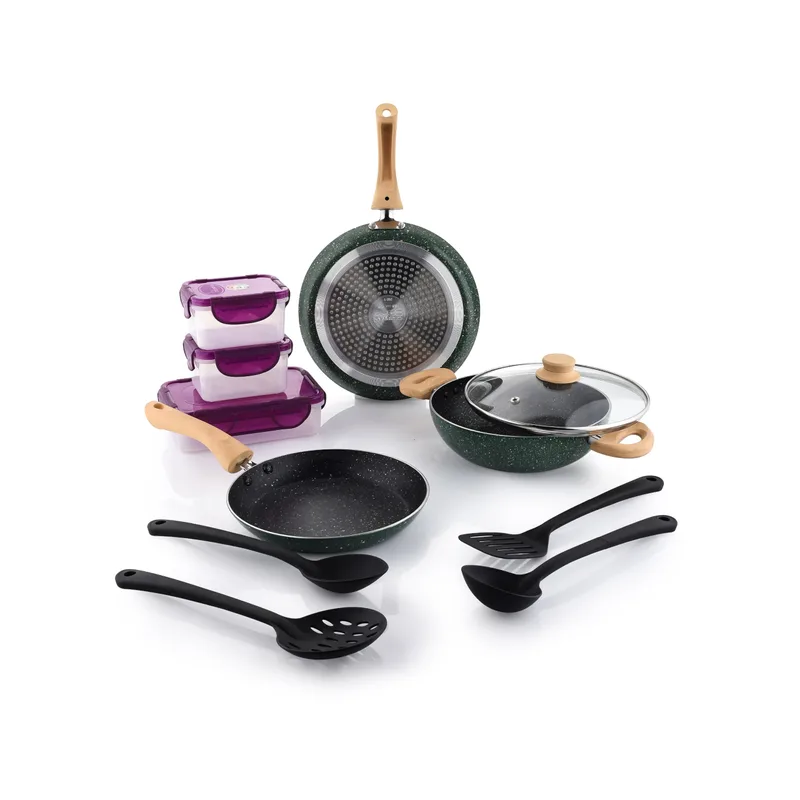 Crystal Aluminum 11 Pcs Non Stick Cookware Set — 74% off on Amazon.in