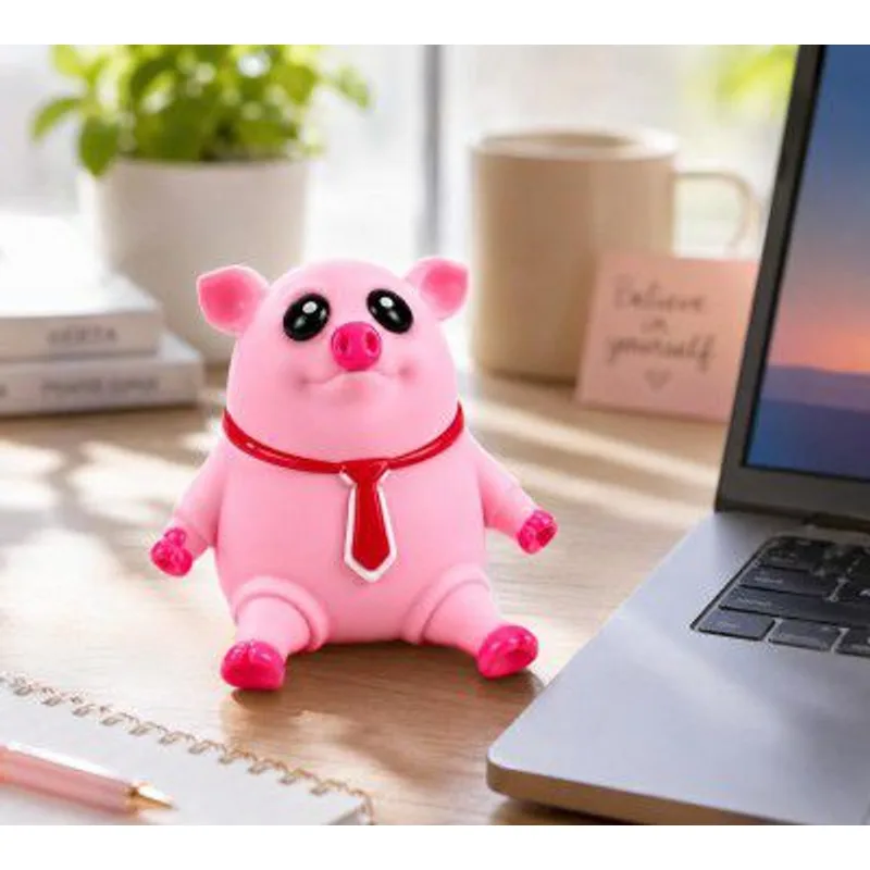 Cute Pig Squishy Toy with Soft Stretchable Body — 53% off on Amazon.in