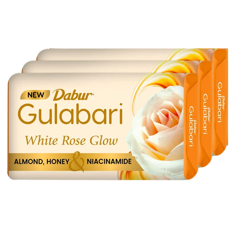 Dabur Gulabari White Rose Soap - 450g (150g x 3) — 43% off on Amazon.in