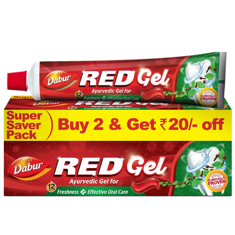Dabur Red Gel Ayurvedic Toothpaste - 300g (150g x 2, Pack of 2) — 62% off on Amazon.in