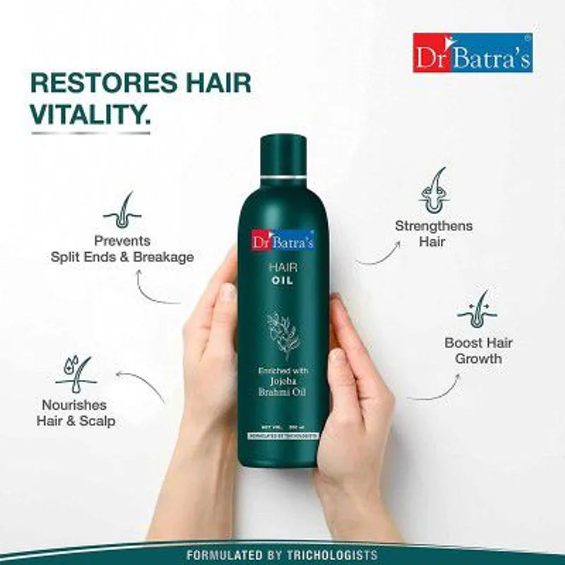 Dr Batra’s Hair Oil with Jojoba | Doctor Formulated, Clinically Inspired | (200 ml) — 54% off on Amazon.in