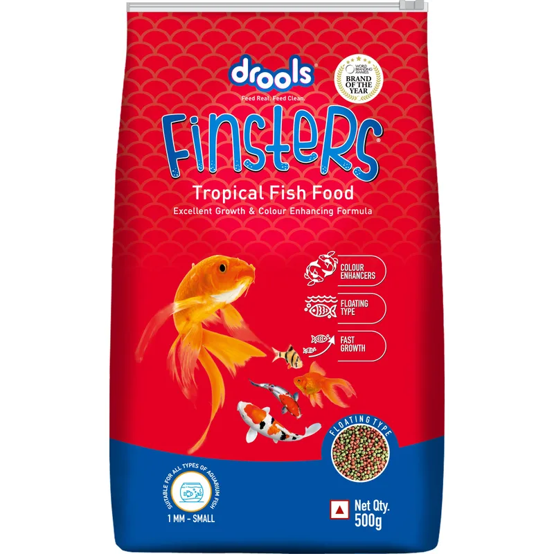 Drools Finsters Tropical Fish Food 1mm | 500g Pouch — 50% off on Amazon.in
