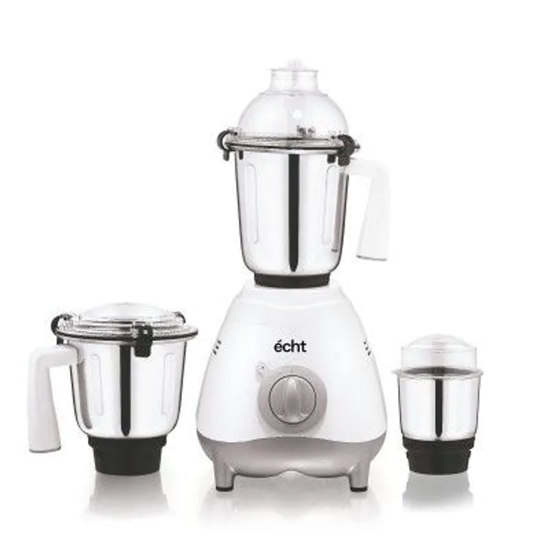 Echt GL 10S Mixer Grinder 1000 Watt, 3 Stainless Steel Jars, Wet Jar (1500 ml), Multipurpose Jar (1000 ml) and Chutney Jar (300ml); with 3 Speed Control, with 2 years warranty, White — 47% off on Amazon.in