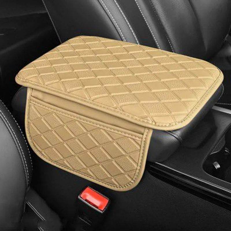 Eliane Car Center Console Armrest Cover Pad Fashion PU Leather(Beige) — 76% off on Amazon.in