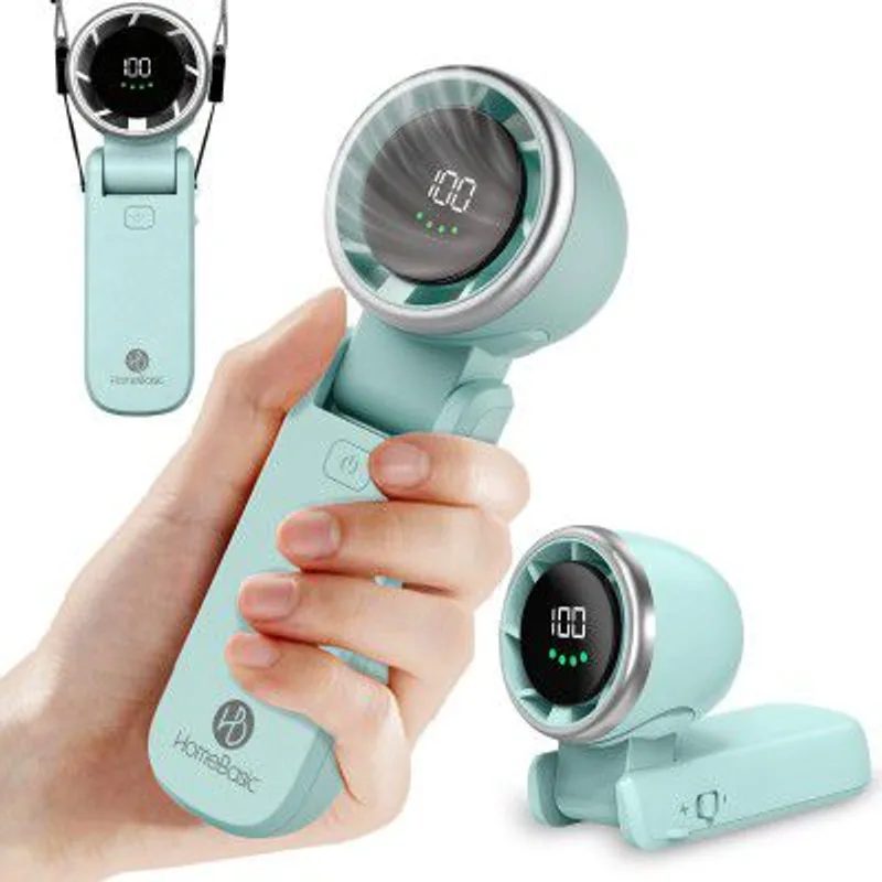 HOMEBASIC Mini Portable Hand Fan| Handheld Desk Fan with 5 Adjustable Speed — 64% off on Amazon.in