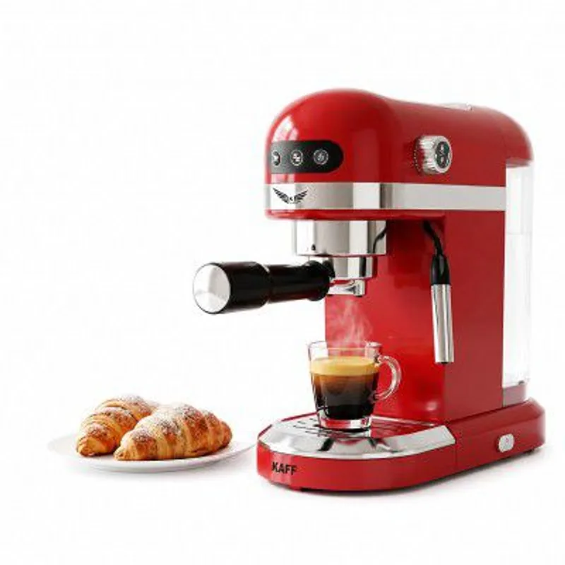 KAFF Fontana 1350 Watts Espresso Coffee Maker, 19 Bar High Pressure Pump, Steam Espresso Coffee, Detachable Frothing Nozzle Coffee Machine For Home (Red) — 39% off on Amazon.in
