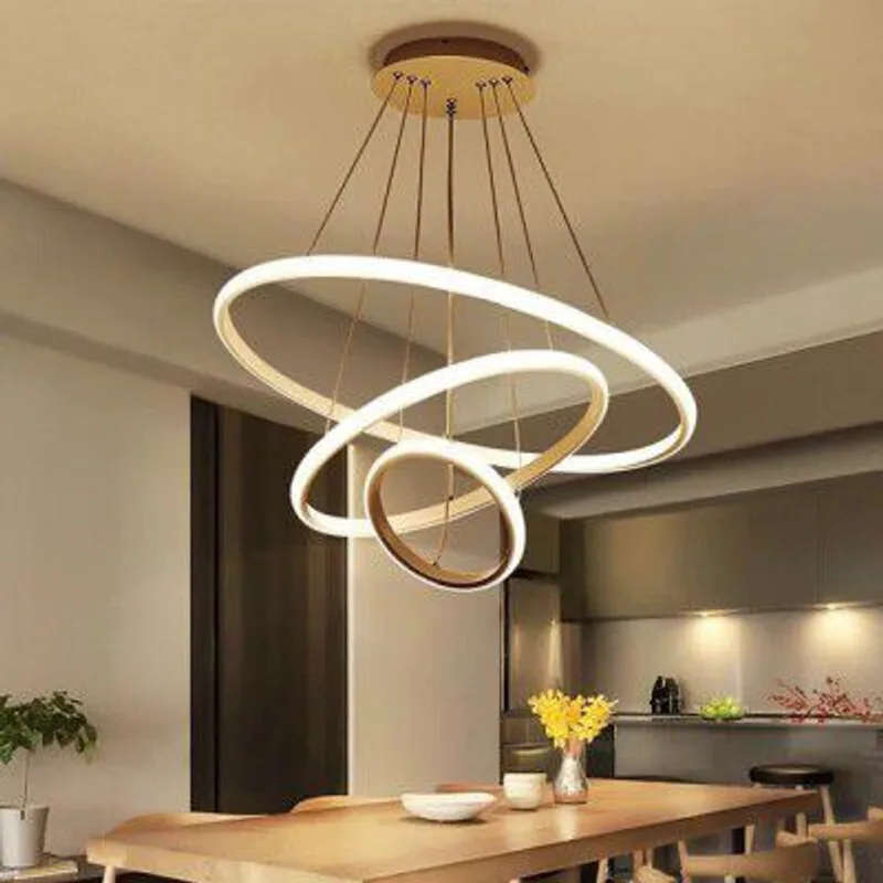 kinis 3 Rings Chandelier/Jhumar Light for Hall Ceiling/Jhoomer (Golden) — 67% off on Amazon.in