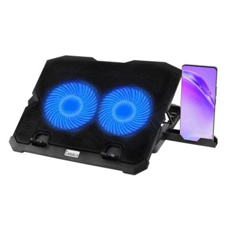 Laptop Cooler Stand Ergonomic, Adjustable Height, 2 USB Ports and 2 Fan Cooling Pad (Black) — 66% off on Amazon.in