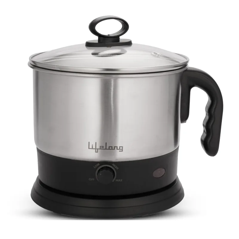 Lifelong Electric Multi Kettle | Multifunction Cooker Kettle 1.5L | 600W Stainless Steel Body, (Silver, LLMK23) — 74% off on Amazon.in