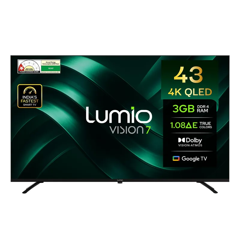 Lumio Vision 7 FTW1-ADSG (43") 4K Ultra-HD Smart QLED TV — 39% off on Amazon.in