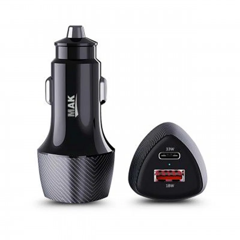 MAK Dual Port 51W Car Charger with 33W USB-C PD & 18W QC 3.0 Fast Charging — 89% off on Amazon.in