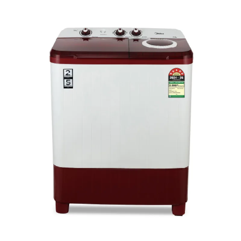 Midea 7.5kg Semi Automatic Top Load Washing Machine, Top Load Washer (MWMSA075PDX (MW), Maroon-White) — 48% off on Amazon.in