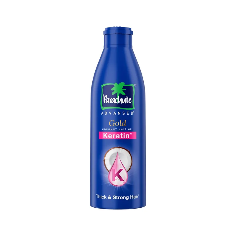 Parachute Advansed Gold Keratin Coconut Hair Oil | Thick & Smooth Hair - 300ml — 60% off on Amazon.in