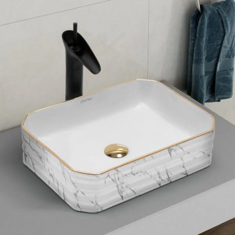 Plantex Table Top Wash Basin - Indo-European Collection (18 x 13 x 5 Inch) — 86% off on Amazon.in