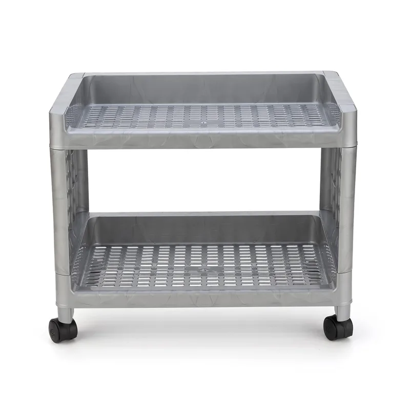 Plastic Storage Organizer Rack - Multipurpose 2 Layer Trolley — 68% off on Amazon.in