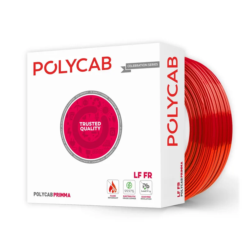 Polycab Primma 90m, 4sqmm. •Heat Resistant •Eco Friendly • Lead free PVC insulation •Mositure resistant •Flame Retardant •99.97% Electrolytic Grade Copper?Red? — 42% off on Amazon.in