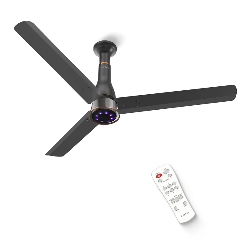 Polycab Wizzy Prime BLDC Ceiling Fan 1200mm|BEE 5 Star Rated, (Matt Black) — 56% off on Amazon.in