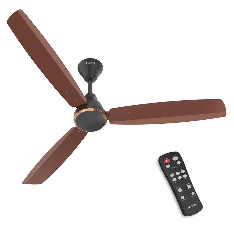Polycab Wizzy Vibe 1200mm 5-Star BLDC Ceiling fan with Remote — 56% off on Amazon.in