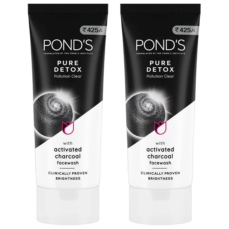 POND'S Pure Detox Face Wash 200 g, Deep Cleans Oily Skin - With Activated Charcoal (Pack of 2) — 68% off on Amazon.in