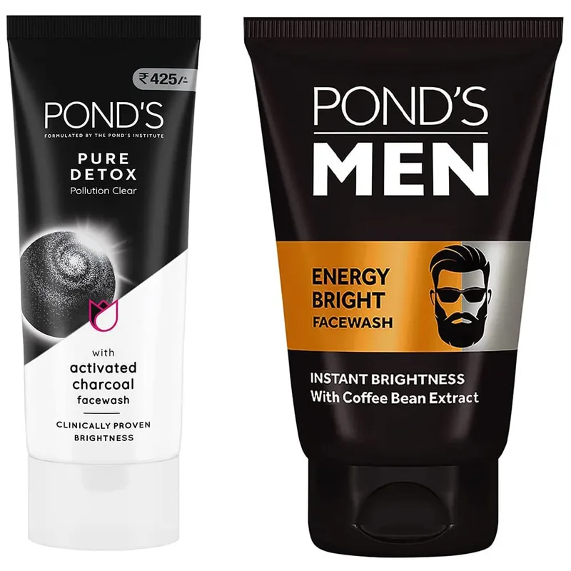 POND'S Pure Detox Face Wash 200 g & POND'S Men's Energy Bright Face Wash Coffee Beans Bright Skin, 100g — 60% off on Amazon.in