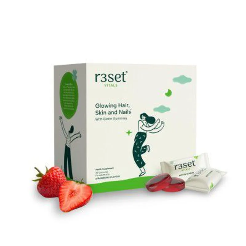 R3SET 100% Natural Biotin Gummies – 30 Days — 62% off on Amazon.in