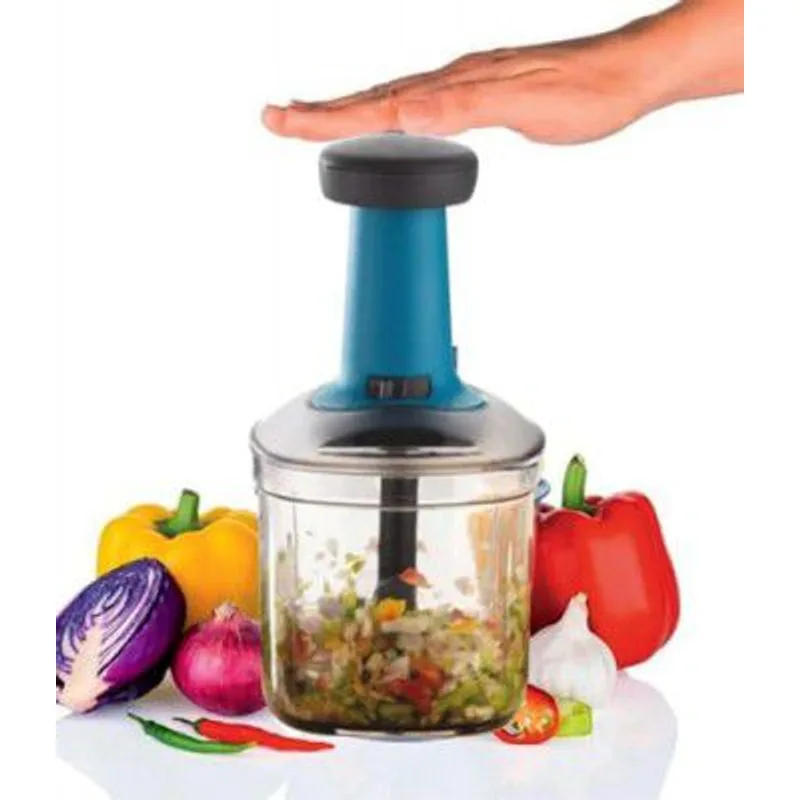 Rellon Industries Food Chopper - 1100ML Vegetable and Onion Chopper for Garlic and Vegetables - Large Hand Chopper (Blue) — 66% off on Amazon.in