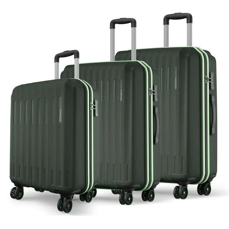 Safari Genius Alley Set of 3 (Cabin + Medium + Large) Trolley Bags — 84% off on Amazon.in