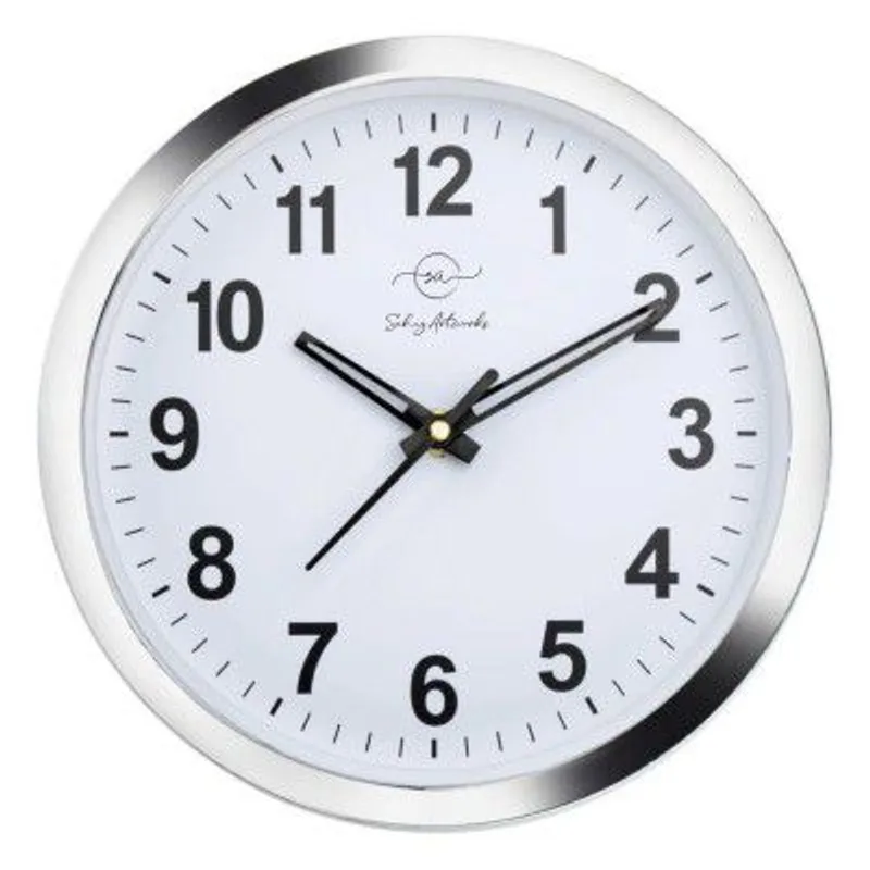 Sehaz Artworks Wall Clock for Hall | Clock for Home | Silver - 20x20 CM — 80% off on Amazon.in