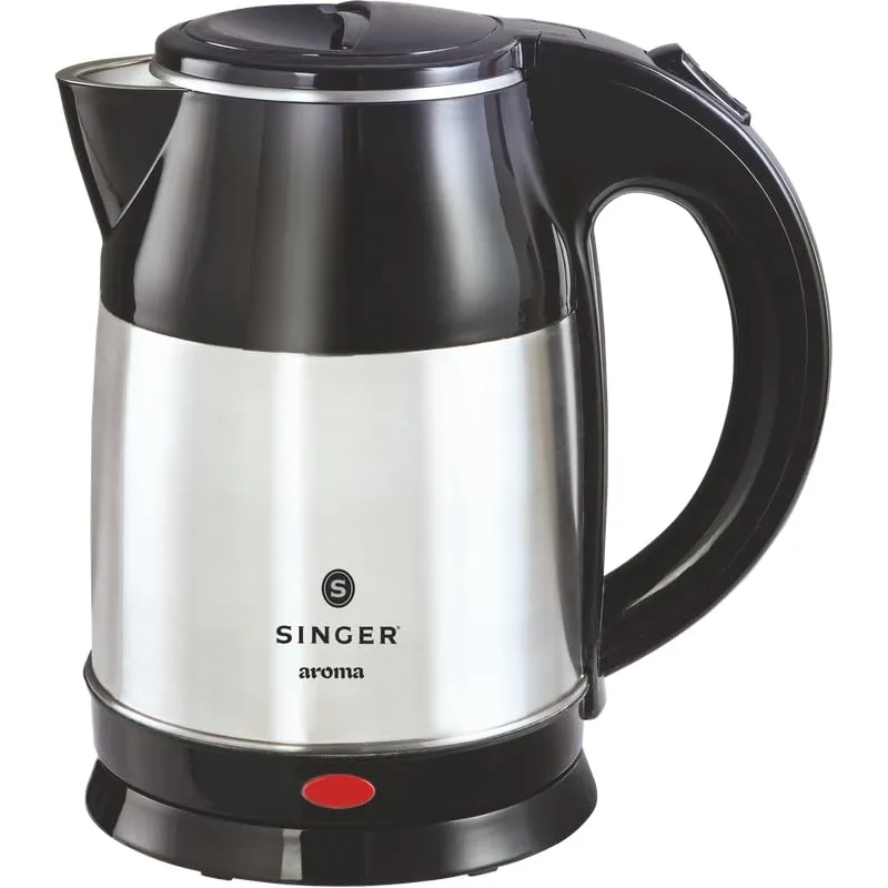 SINGER Aroma Electric Kettle 1.8 Litres | 1500 Watts | Silver and Black | 1 Year Warranty — 70% off on Amazon.in