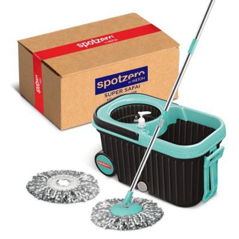 Spotzero By Milton Eelite Spin Mop I 2-in-1 Mop Bucket for Cleaning & Drying I 360° Spin Mechanism — 50% off on Amazon.in