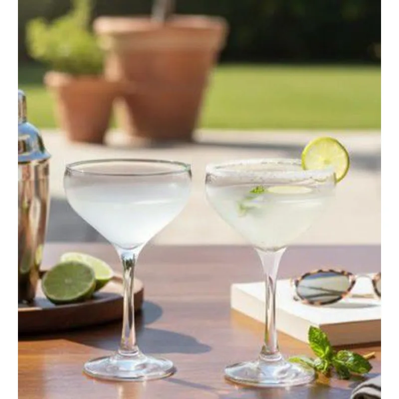 Table & Tale Mistic 220 ml Coupe Set of 6 from Brazil | Crystal Red & White Wine Glasses — 82% off on Amazon.in