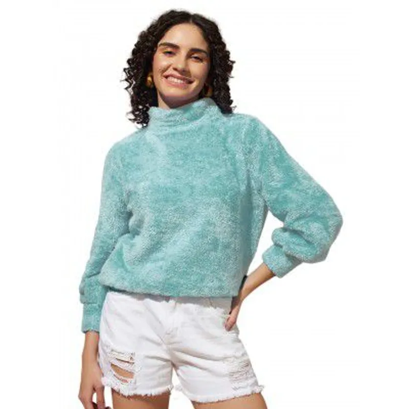 THE DRY STATE Women's Fur Pull Over With High Neck — 88% off on Amazon.in