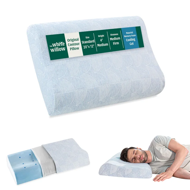 The White Willow Cervical Pillow for Neck & Shoulder Pain Relief Cooling Gel Memory Foam Pillow Contour Cervical Neck Orthopedic Pillow - Standard Size 4" H — 71% off on Amazon.in