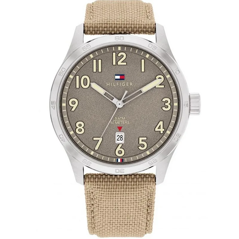 Tommy Hilfiger Brown Dial Beige Leather Strap Analog Watch for Men- TH1710561 — 57% off on Amazon.in