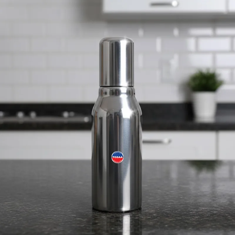 TOSAA Stainless Steel Oil Can, Easy Flow Stainless Steel Oil Dispenser Bottle with Cap | Air-Tight Spill-Proof (1000 ML) — 52% off on Amazon.in