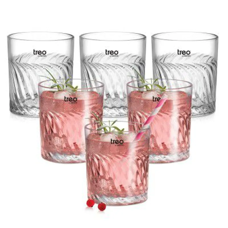 Treo by Milton Tide Juice Tumbler I Premium Glass Set of 6 for Water, Cold Drink I Perfect for Home, Restaurants and Parties. 230 ml — 46% off on Amazon.in